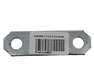 PLETINA PARA CANDADO EJE RESORTE 1 1/4 X 4 3/8 BORDES CUADRADOS