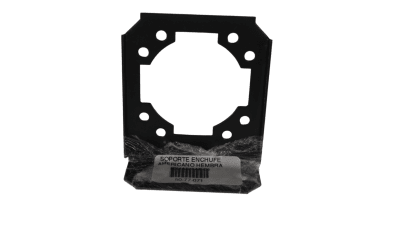 SOPORTE ENCHUFE AMERICANO NEGRO