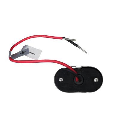 Luz Trocha Rectangular Roja de Base Negra