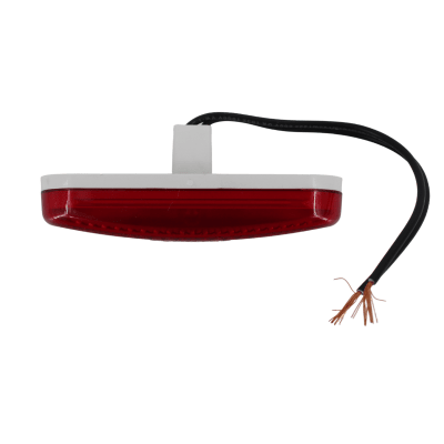 Luz Trocha Rectangular Roja base Blanca