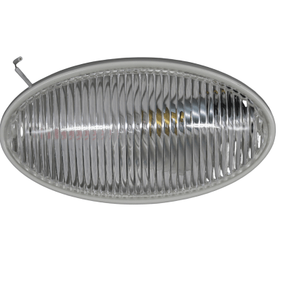 Luz Gris Ovalada Base Blanca Exterior S/Switch 