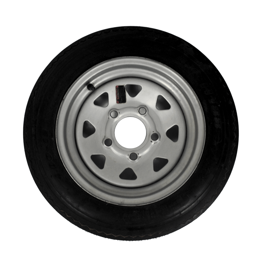 NEUMATICO 4.80-12 CON LLANTA GRIS 5 PERNOS | Camping Sobre Ruedas