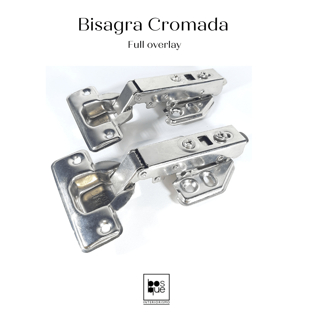 Bisagra Cromada Full overlay Cierre Suave (2 unidades) | Bosque