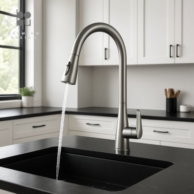 Monomando Lavaplatos - Gris Con Roseador Despegable1