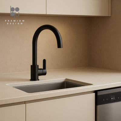 Monomando Lavaplatos - Negro Curvo Mate1