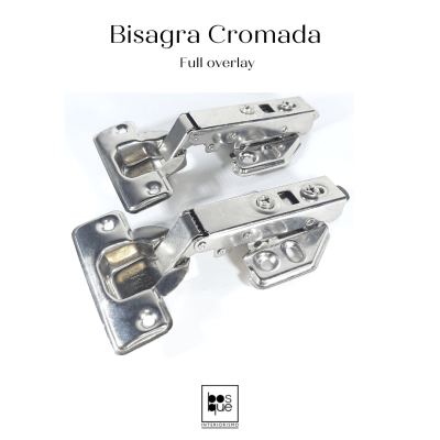 Bisagra Cromada Full overlay Cierre Suave (2 unidades)1