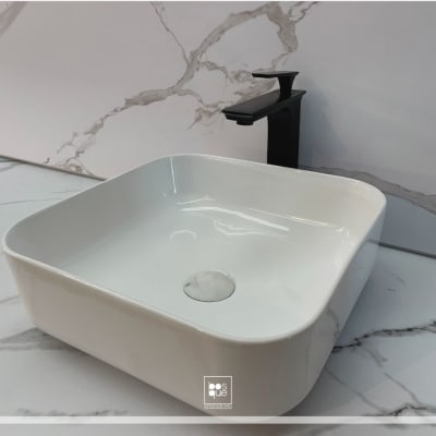 LAVAMANOS CUADRADO BLANCO