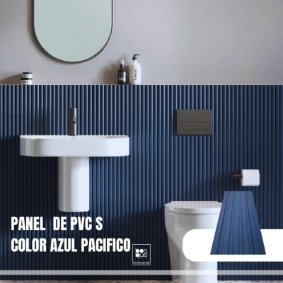 Panel pvc tipo madera-small color azul
