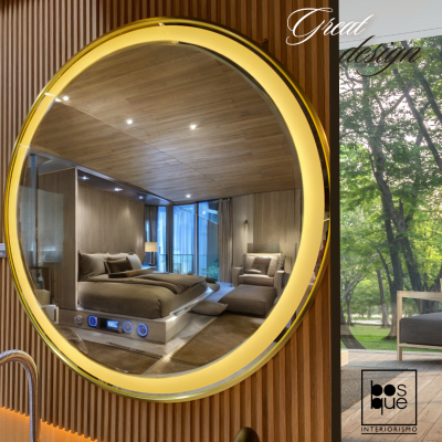 ESPEJO SMART ONE CIRCLE 100 CM GOLD