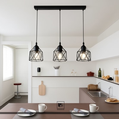 JUEGO DE LAMPARAS COLGANTE LINEAL DISEÑO INDUSTRIAL1