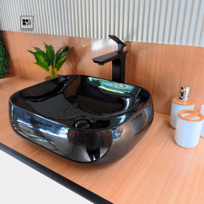 LAVAMANOS CUADRADO NEGRO BRILLANTE1