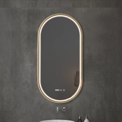 ESPEJO SMART ONE 45X90 CM - MARCO BRONCE