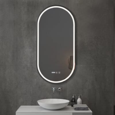 ESPEJO SMART ONE 45X90 cm - MARCO NEGRO