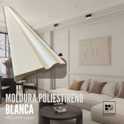 Moldura poliestireno 2400 mm x 105 mm x 114 mm