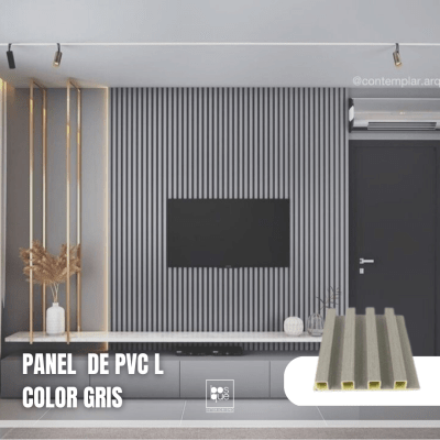 Panel PVC tipo madera - Largue Color Gris1