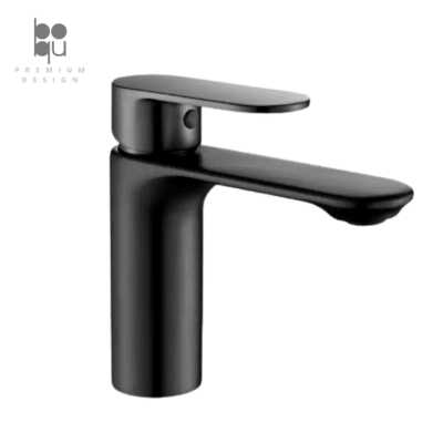 Monomando Cilíndrico Negro Matte Bajo2