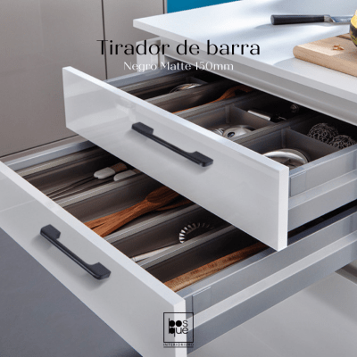 Tirador Negro Matte 150mm8