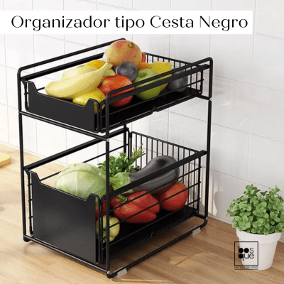 Organizador tipo Cesta Negro