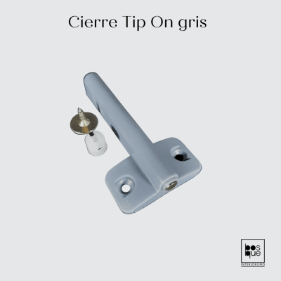 Cierre Tip On gris Magnetico (10 unidades)