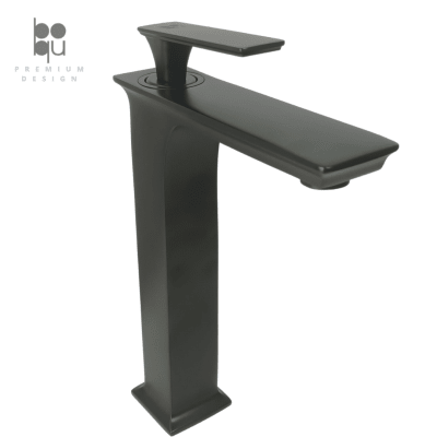 Monomando Cubo Negro Matte Alto