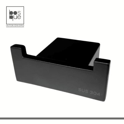 Colgador Percha Doble Negro Matte