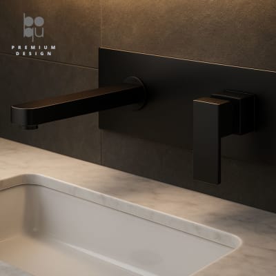 Monomando De Muro - Negro Mate Rectangular1