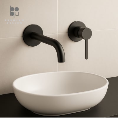 Monomando De Muro - Curvo Negro Mate