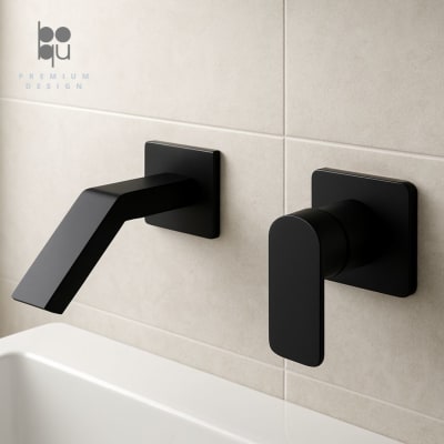 Monomando De Muro - Dos Piezas Negro Mate1