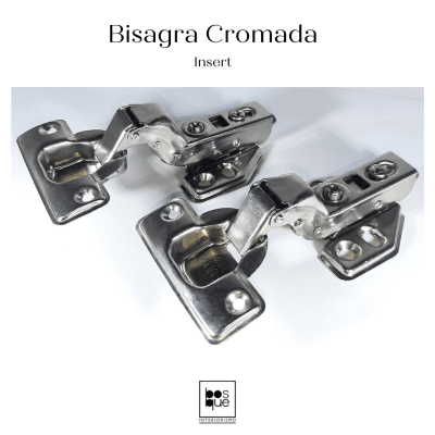 Bisagra Cromada Insert Cierre Suave (2 unidades)