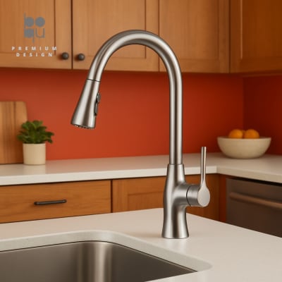 Monomando Lavaplatos - Metal Satinado Gris1