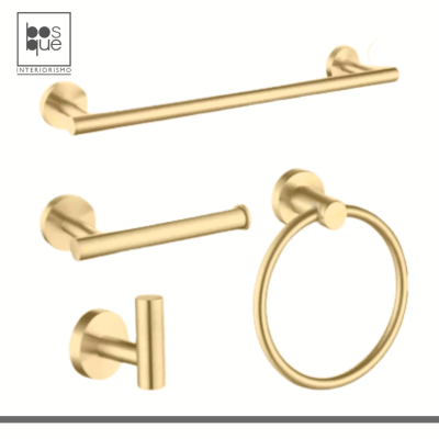 SET ACCESORIOS DE BAÑO DESTINY GOLD