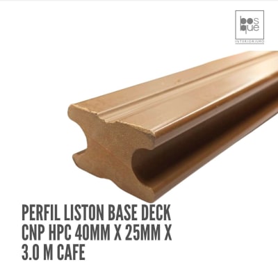 PERFIL LISTON BASE DECK HPC 40X25MM CAFE (3.0MT)