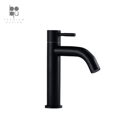 Monomando Curvo Negro Matte Bajo