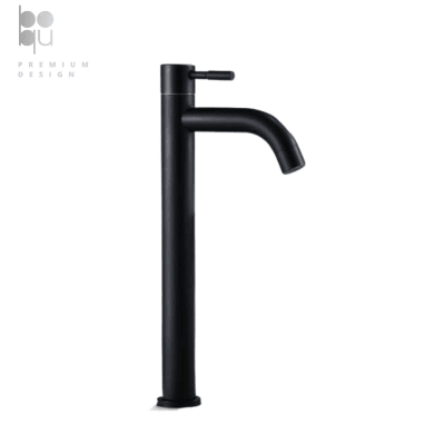 Monomando Curvo Negro Matte Alto