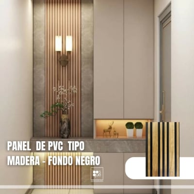 Panel pvc tipo madera color roble