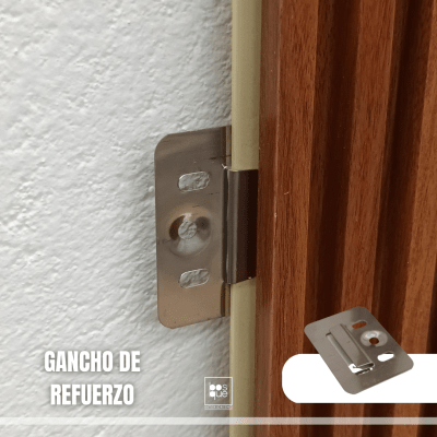 GANCHO DE REFUERZO ALUMINIO CROMADO