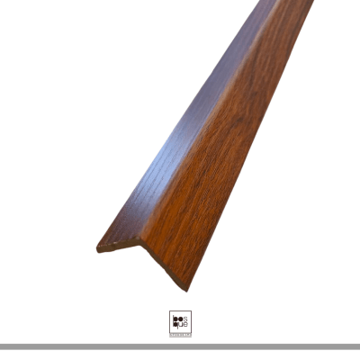 PERFIL PVC TIPO L 25MM COLOR CAOBA