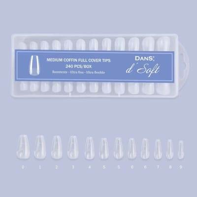 Tips Soft Gel Dans Medium Coffin Full 240 piezas1