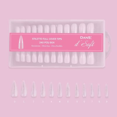 Tips Soft Gel Dans Stiletto Full 240 piezas1