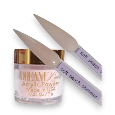 Acrílico Dream Nails Soft Peach Shimmer1