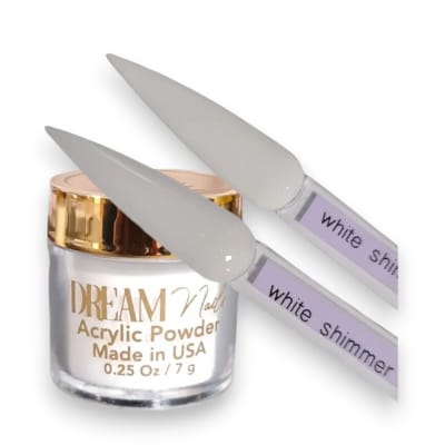 Acrílico Dream Nails White Shimmer1