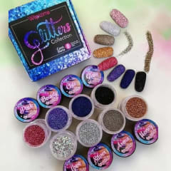 Colección de acrílicos Glitters Wapizima 8 piezas