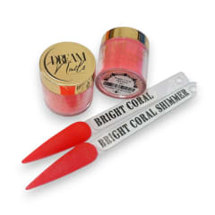 Acrílico Dream Nails Bright Coral Shimmer 7 gramos