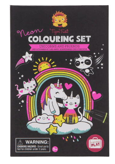 JUEGO DE COLOREAR DE NEON - UNICORNIOS Y AMIGOS