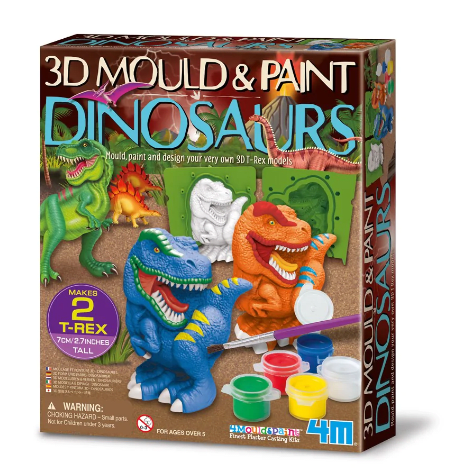 MOLDEA Y PINTA DINOSAURIOS 3D