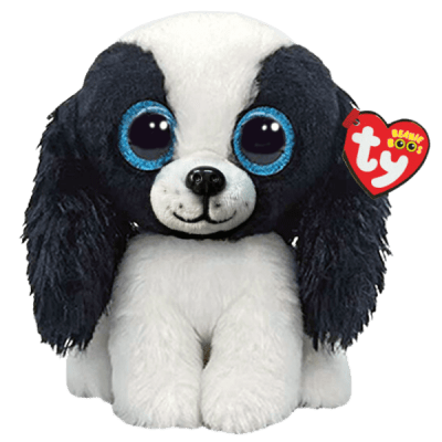 Ty Peluche Beanie Boos Sissy Perro Blanco C/Negro 365702