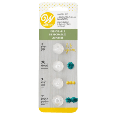 Wilton Set 4 Boquillas de Plástico para Manga Pastelera
