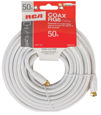 RCA Coaxial RG6 50ft VHW112R