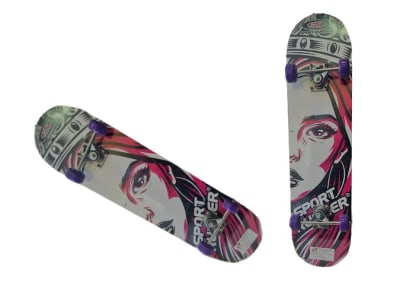 Skateboard Sport Runner Diseño Cara Mujer