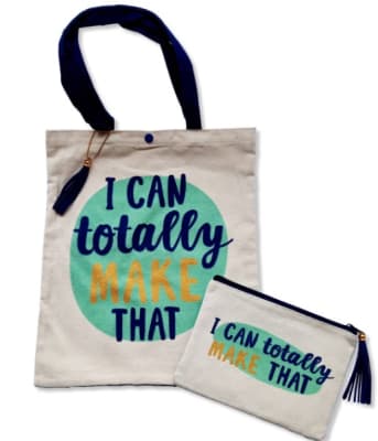 Bolsa de Tela 35.5cm x 40.6cm + Estuche C/Mensaje I Can Totally Make That